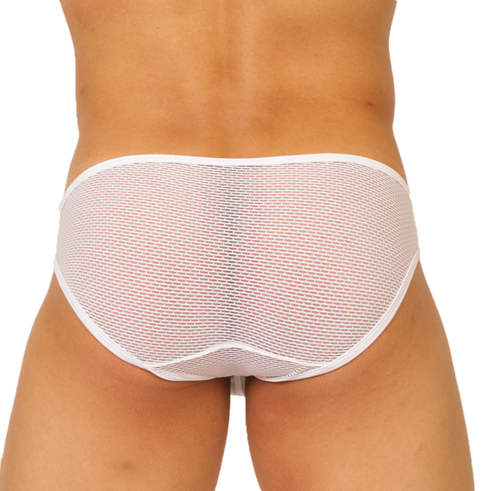 Hit White Brief vista posterior de Gigo Underwear