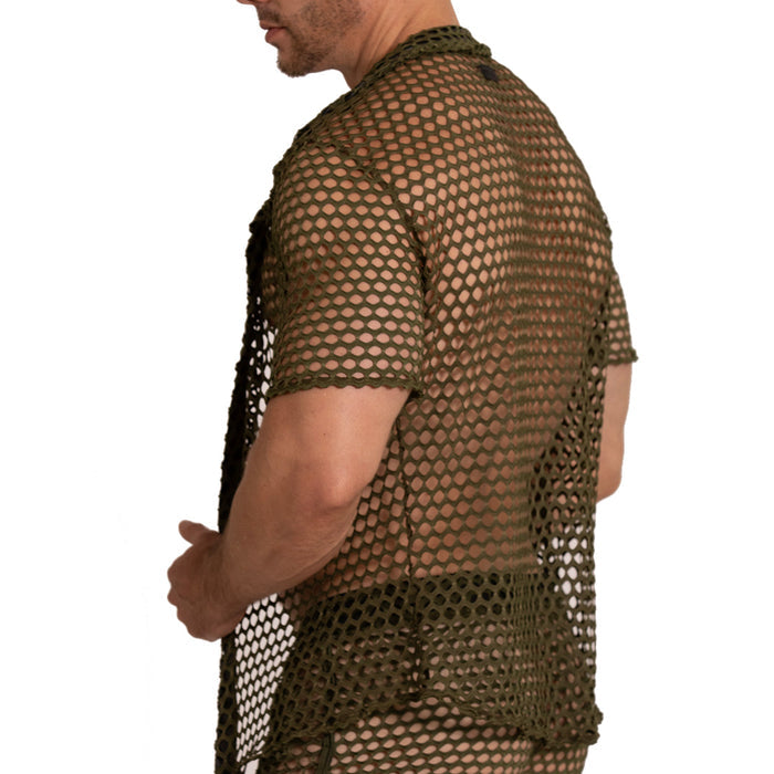 Hole Green Shirt vista frontal de Gigo Underwear