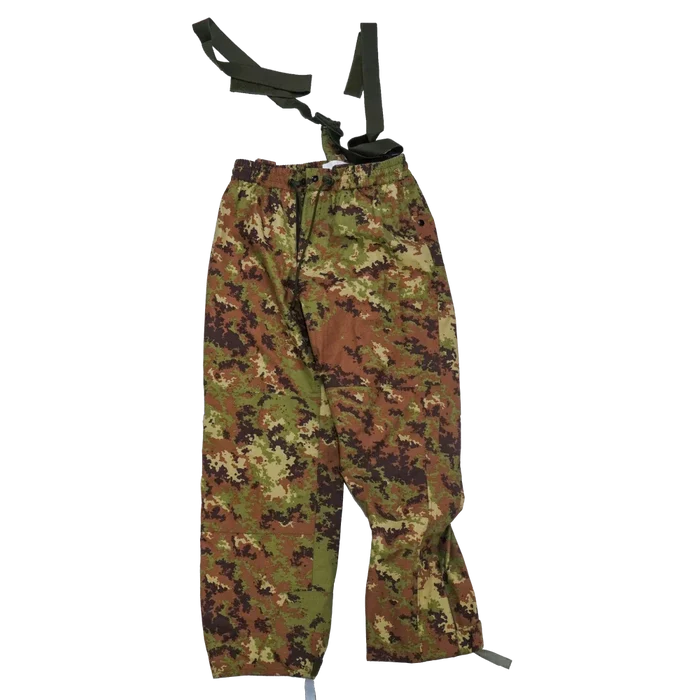 Italian Army Vegetato Wet Weather Trousers - 54, Large - Italian Army Surplus - Rain Trousers