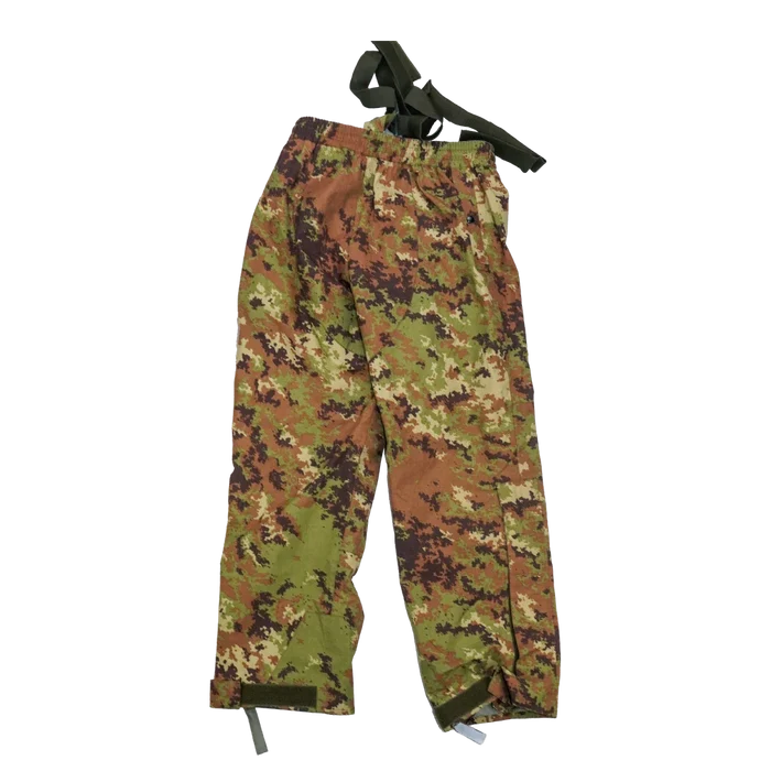 Italian Army Vegetato Wet Weather Trousers - 54, Large - Italian Army Surplus - Rain Trousers