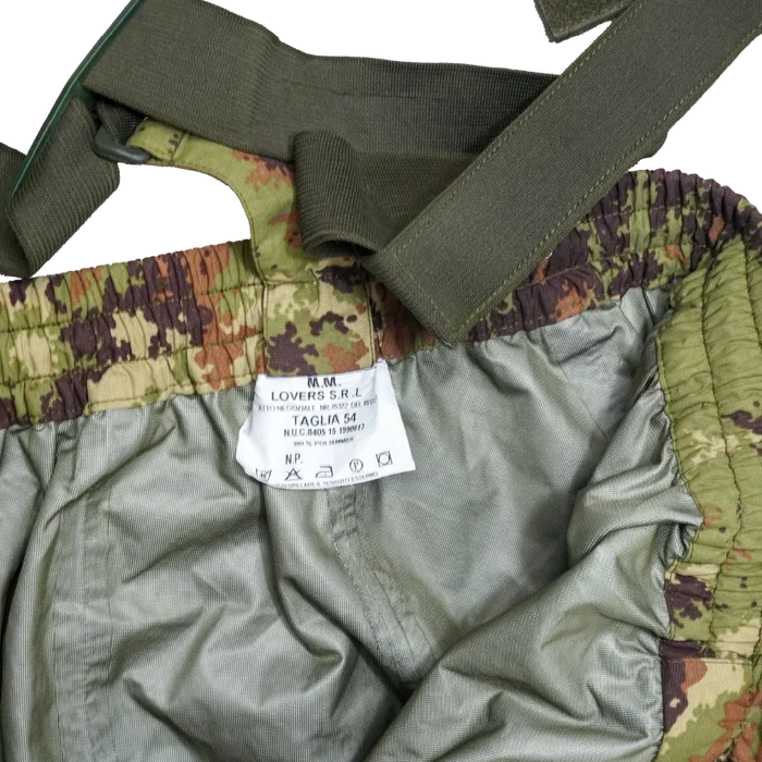 Italian Army Vegetato Wet Weather Trousers - 54, Large - Italian Army Surplus - Rain Trousers