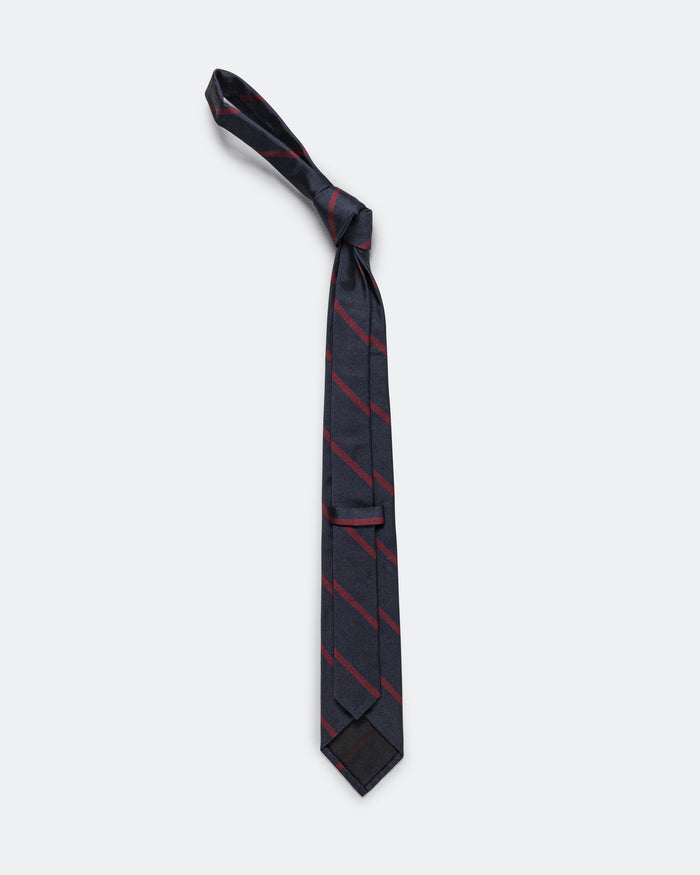 Ivy Tie Regimental Bar Stripe - Burgundy