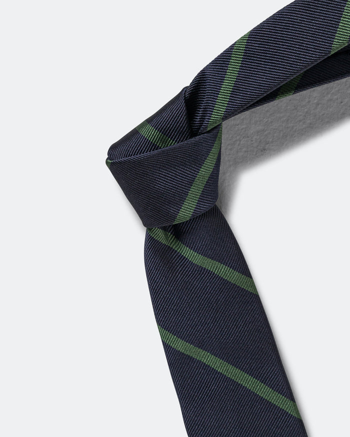 Ivy Tie Regimental Bar Stripe - Green