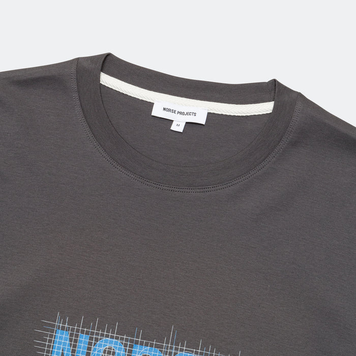 Jakob Organic Interlock Jersey Print 2 - Battleship Grey
