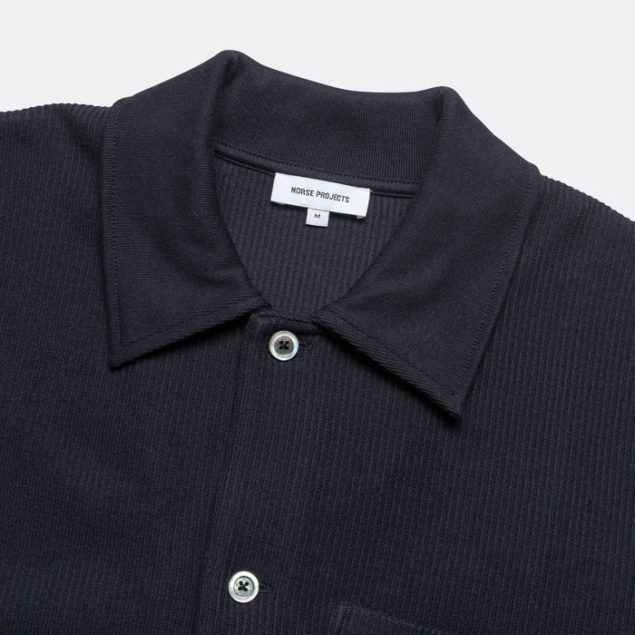Jorn Double Face Overshirt - Dark Navy