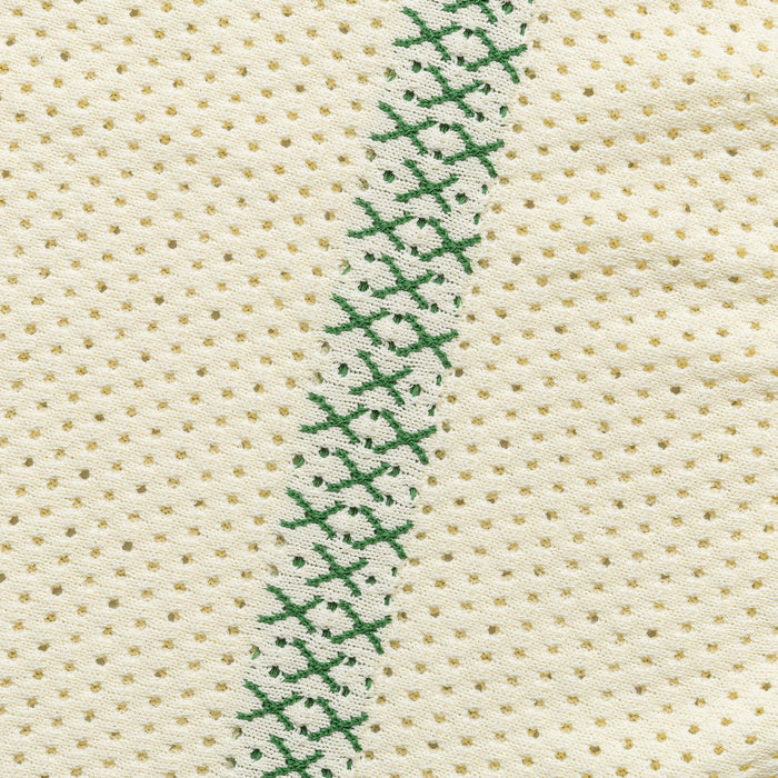 Knit Polo Mesh Stripe - Off White