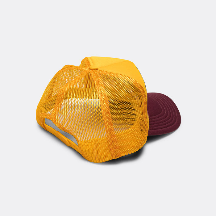 KOUNTRY DIRTY SHRINK Trucker CAP - Gold x Burgundy