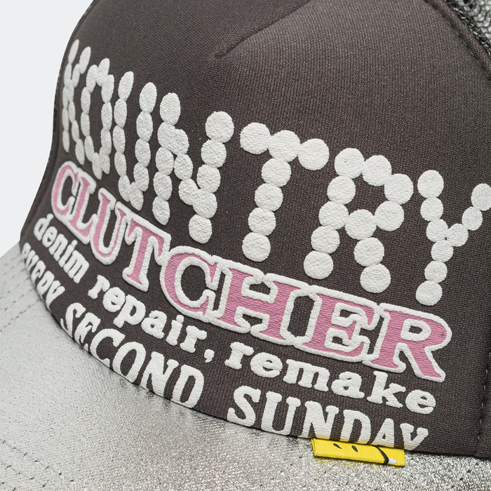 KOUNTRY PEARL Clutcher Silver Brim Truck Cap - Grey