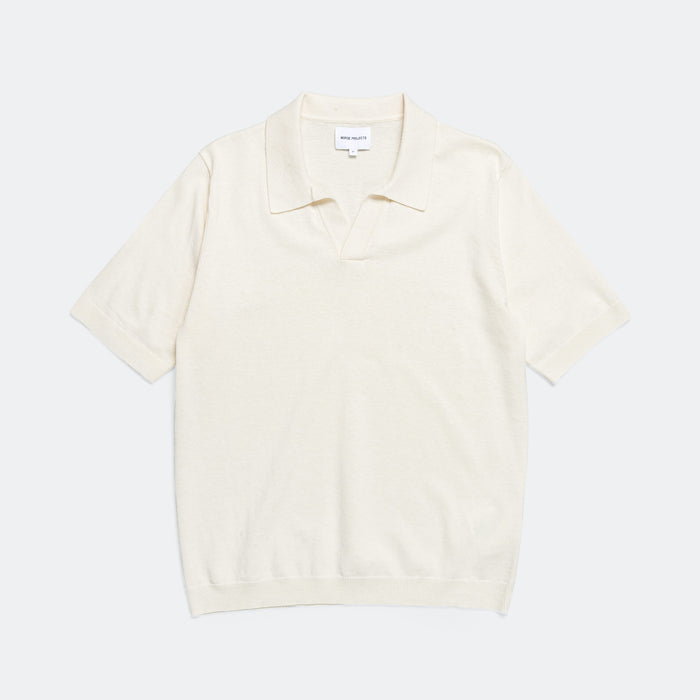 Leif Cotton Linen Polo - Kit White