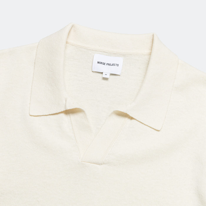 Leif Cotton Linen Polo - Kit White