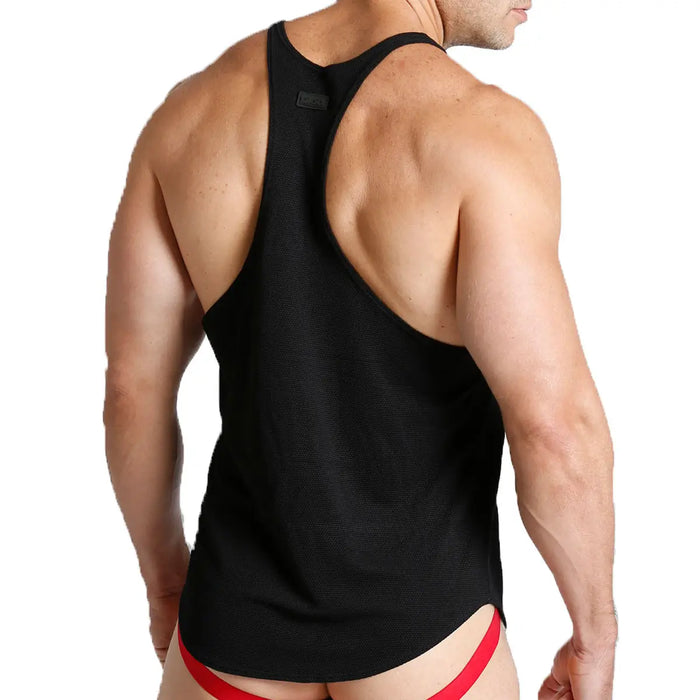 Lemon Black Tank vista frontal de Gigo Underwear