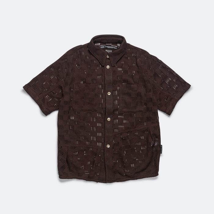 Letto Knitted SS Shirt - Brown