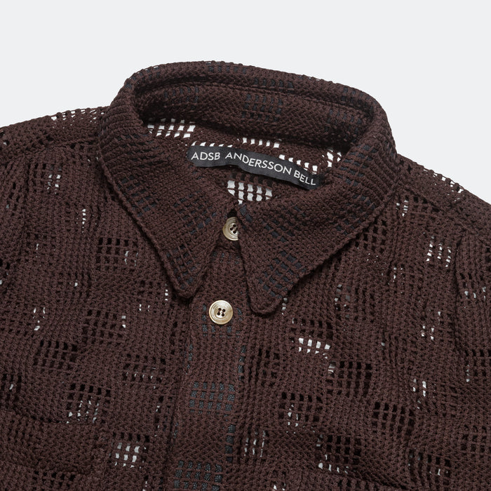 Letto Knitted SS Shirt - Brown