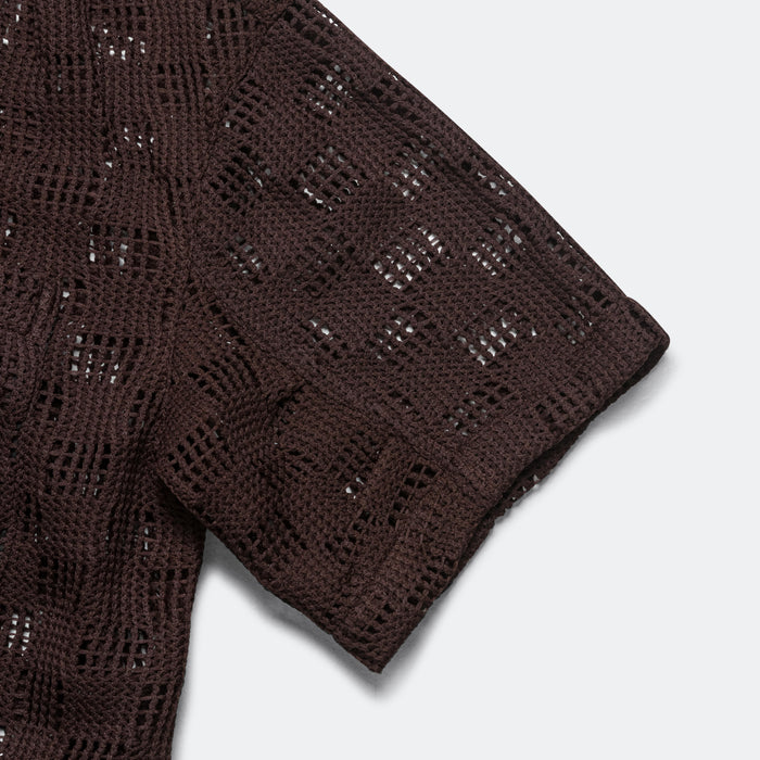 Letto Knitted SS Shirt - Brown