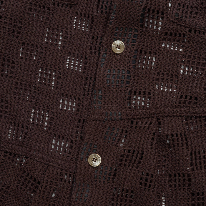 Letto Knitted SS Shirt - Brown