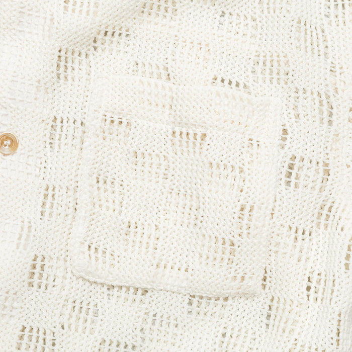 Letto Knitted SS Shirt - Ecru