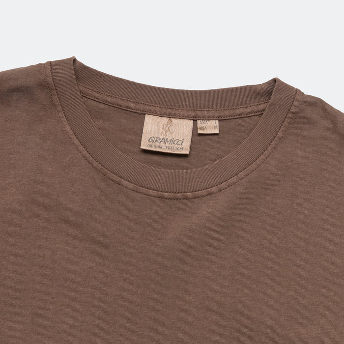 Long Sleeve Pocket Tee Pigment Dyed - Brown