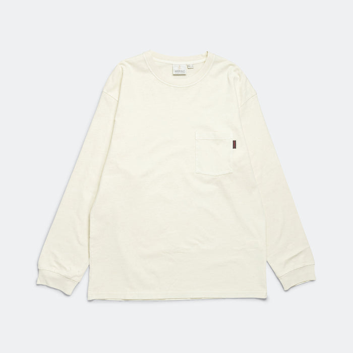 Long Sleeve Pocket Tee Pigment Dyed - Natural