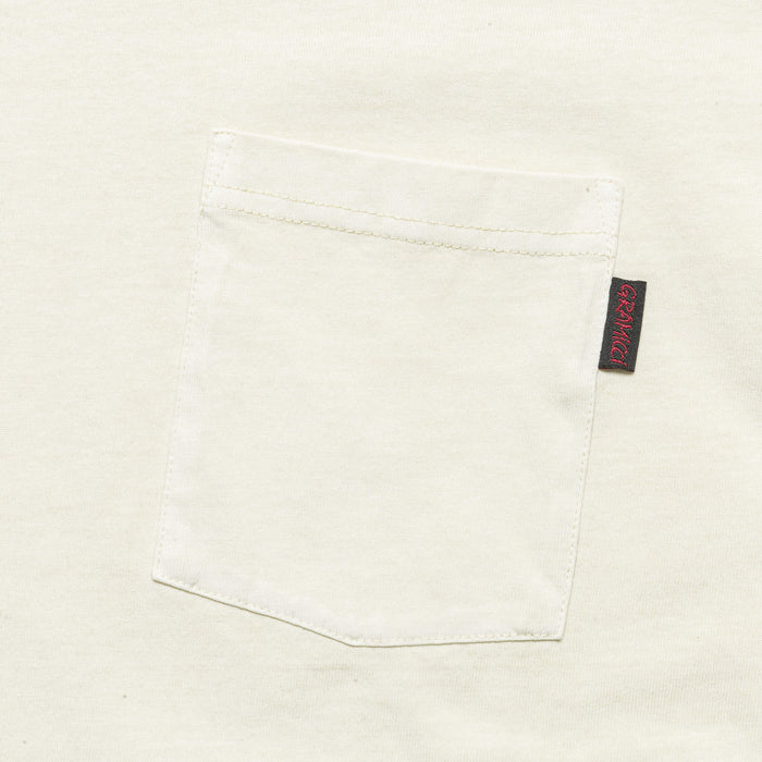 Long Sleeve Pocket Tee Pigment Dyed - Natural
