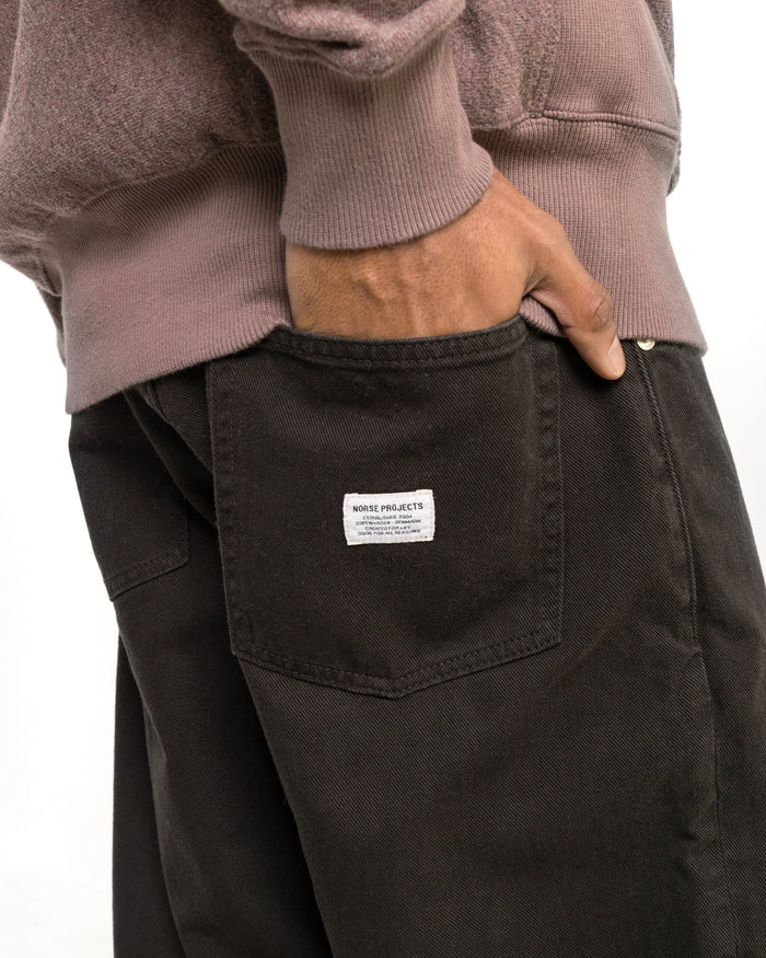 Mogens Relaxed 5 Pocket Heavy Twill - Black