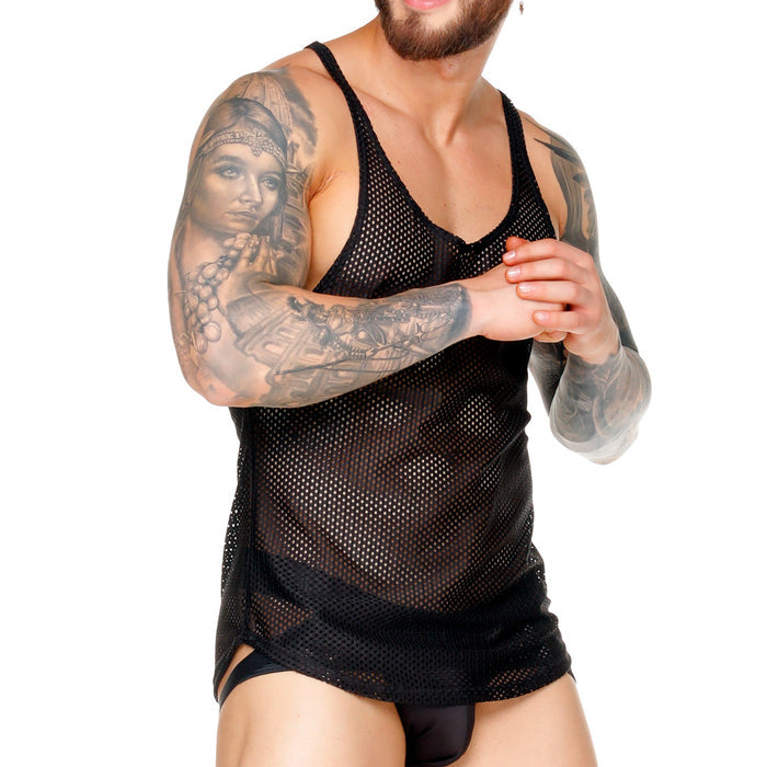 Morocco Black Tank vista posterior de Gigo Underwear