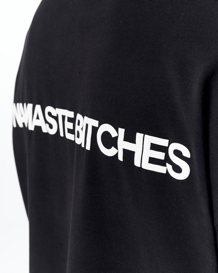 Namaste Streetwear Oversized Black T-Shirt with white statement lettering