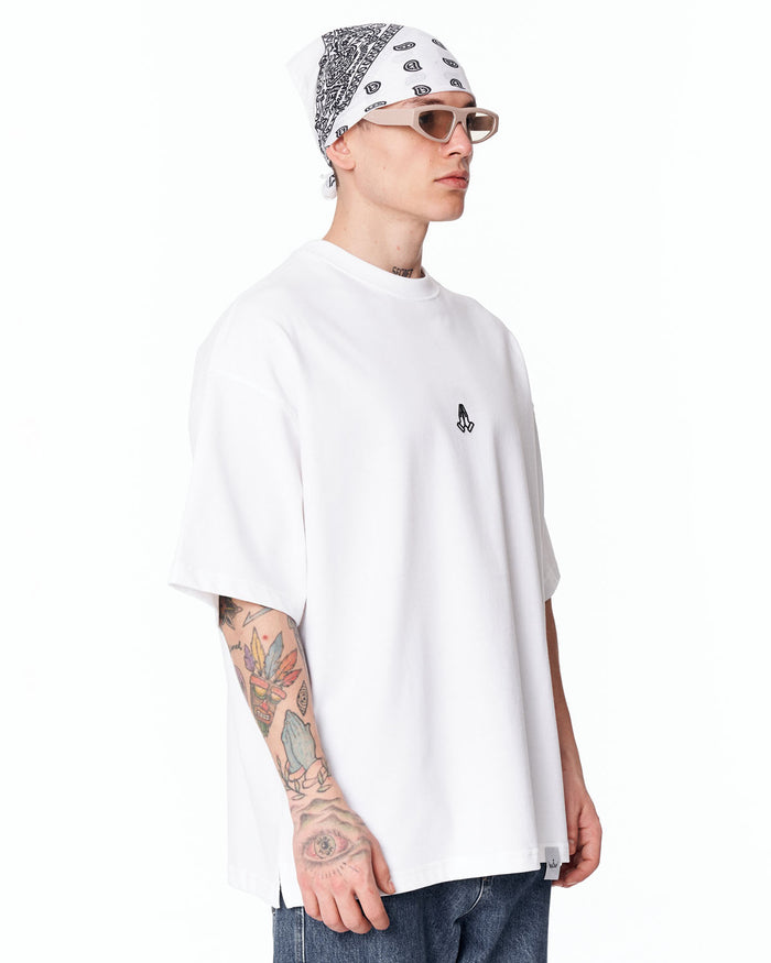Namaste Streetwear Oversized White T-Shirt with clean white cotton design