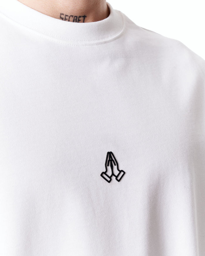 Namaste Streetwear Oversized White T-Shirt for modern streetwear outfits