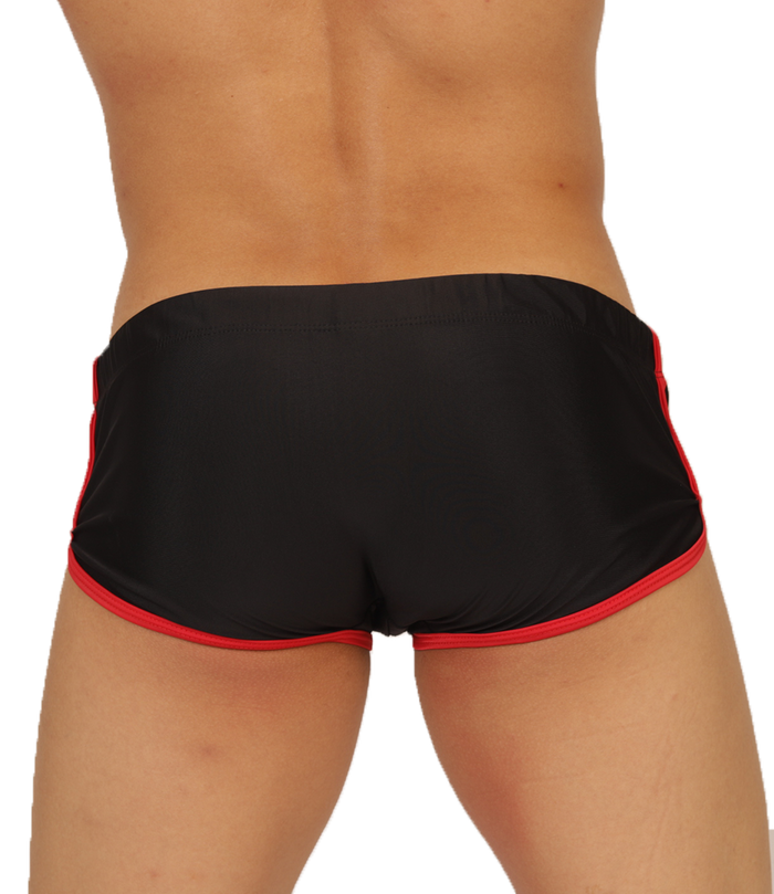 Nice Black Swim Trunk vista posterior de Gigo Underwear