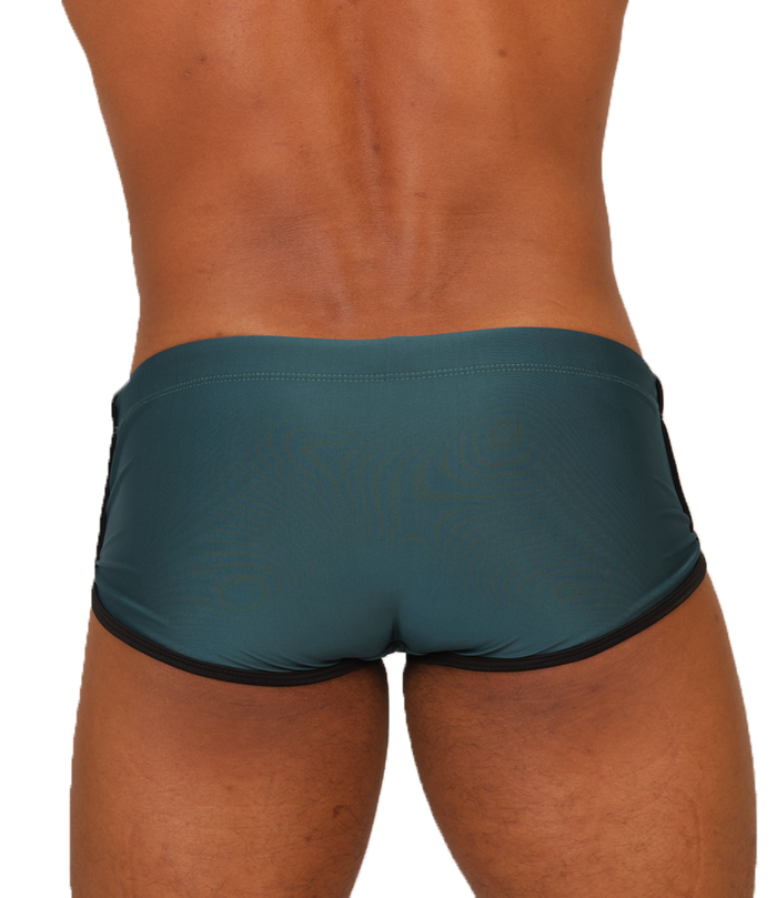 Nice Green Swim Trunk vista posterior de Gigo Underwear