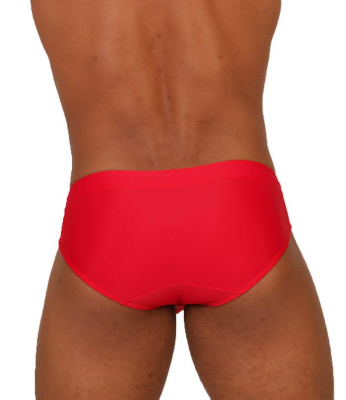 Nice Red Swimbrief vista frontal de Gigo Underwear