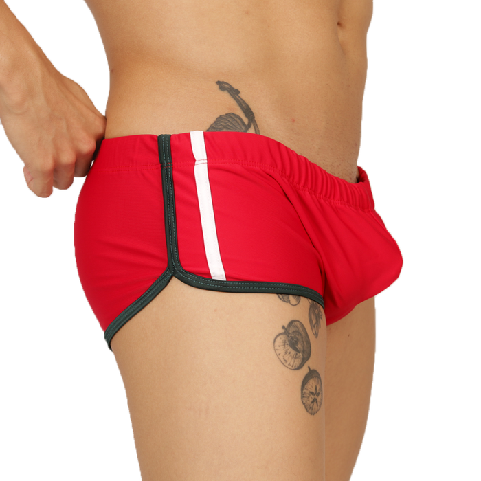Nice Red Swim Trunk vista frontal de Gigo Underwear