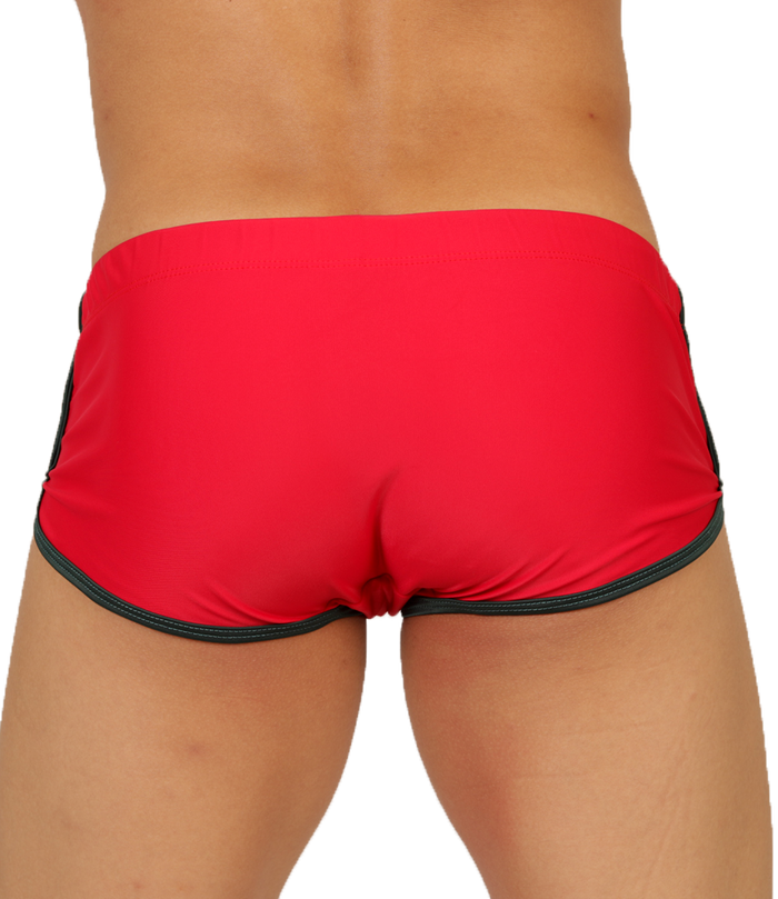 Nice Red Swim Trunk vista posterior de Gigo Underwear
