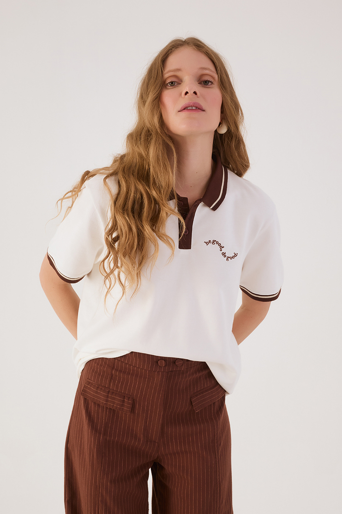 Off-White Be Good Embroidered Polo Shirt_2