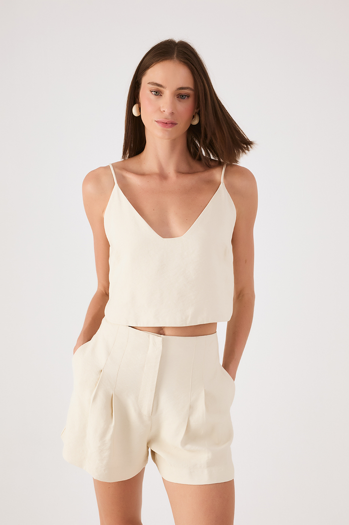 Off-White Sleeveless Asymmetric Crop Top_3
