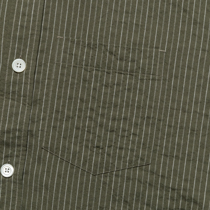 Ole Oversized Stripe SS Shirt - Moss Green