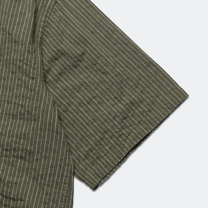 Ole Oversized Stripe SS Shirt - Moss Green