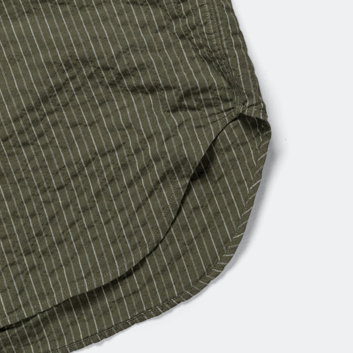 Ole Oversized Stripe SS Shirt - Moss Green