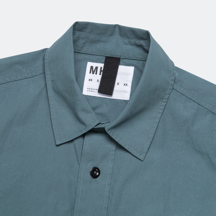 Overall Shirt - Washed Cotton Poplin Mineral Blue