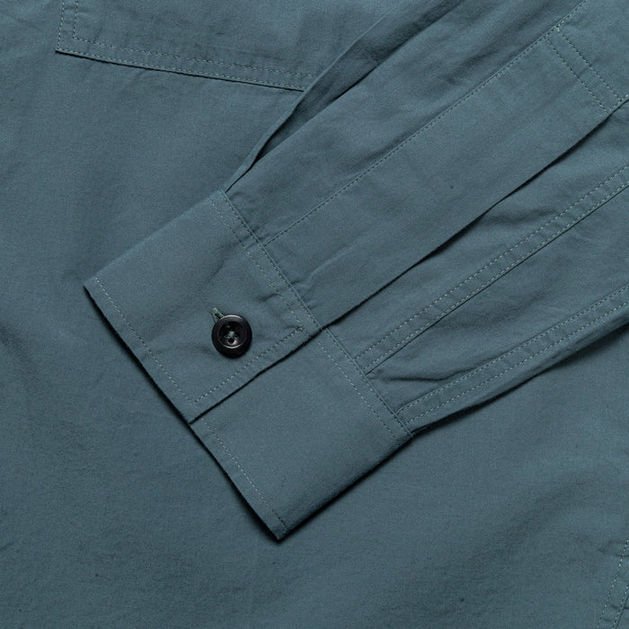 Overall Shirt - Washed Cotton Poplin Mineral Blue
