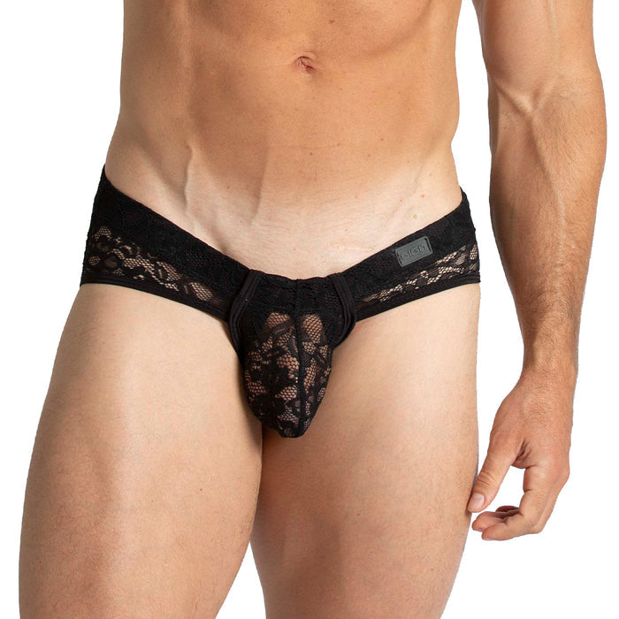 Paradise Black Brief vista frontal de Gigo Underwear