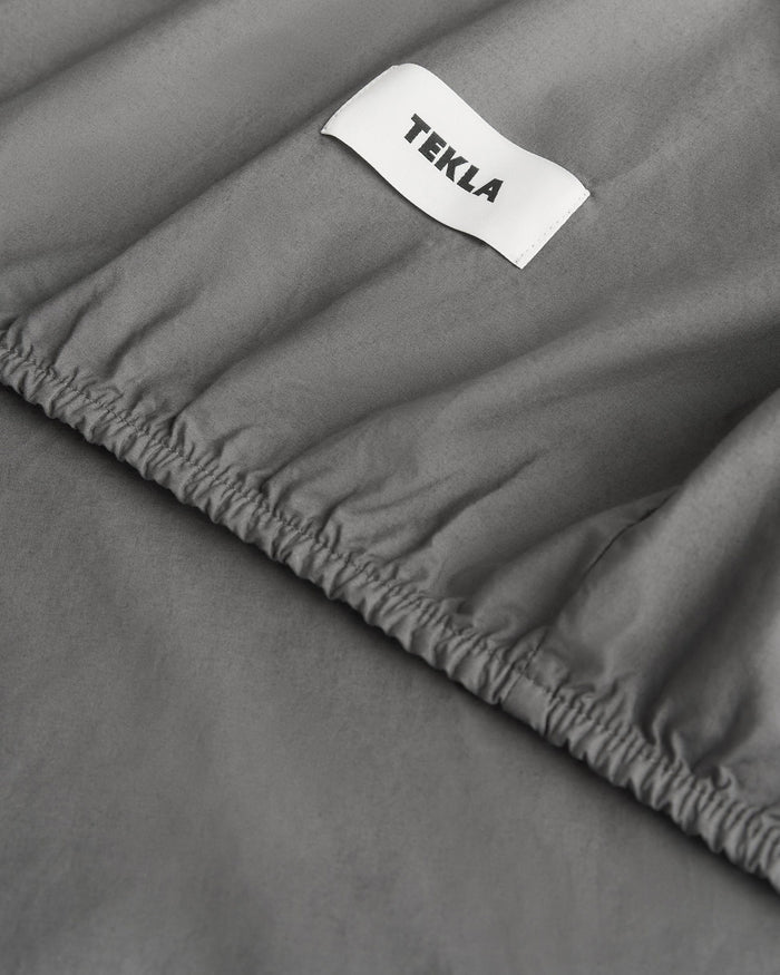 Percale Fitted Sheet - Dark Taupe