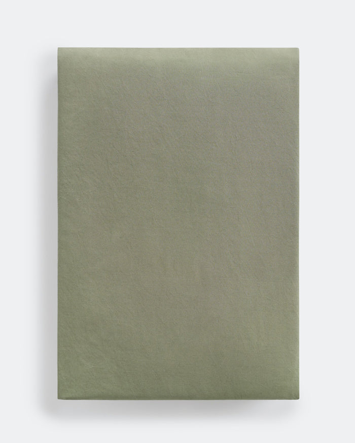 Percale Fitted Sheet - Olive