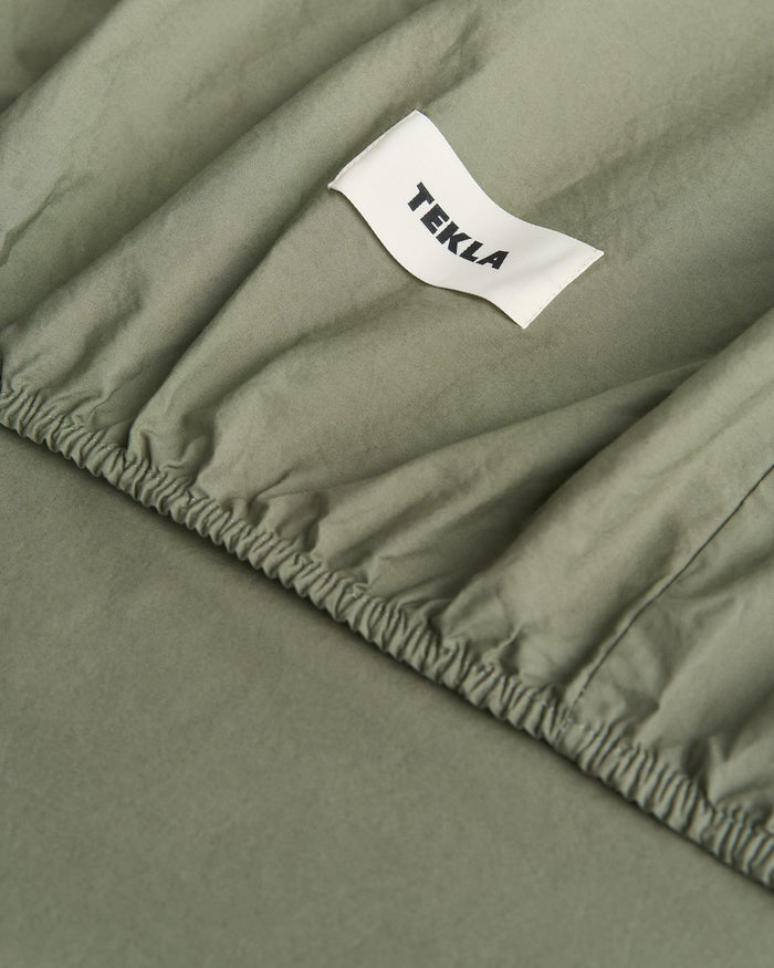 Percale Fitted Sheet - Olive