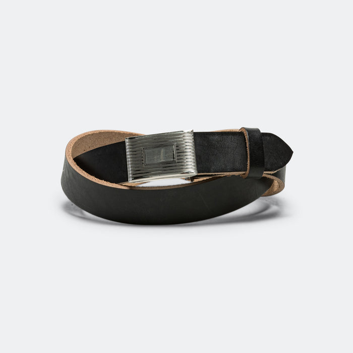 Plate Belt - Black Horween Leather