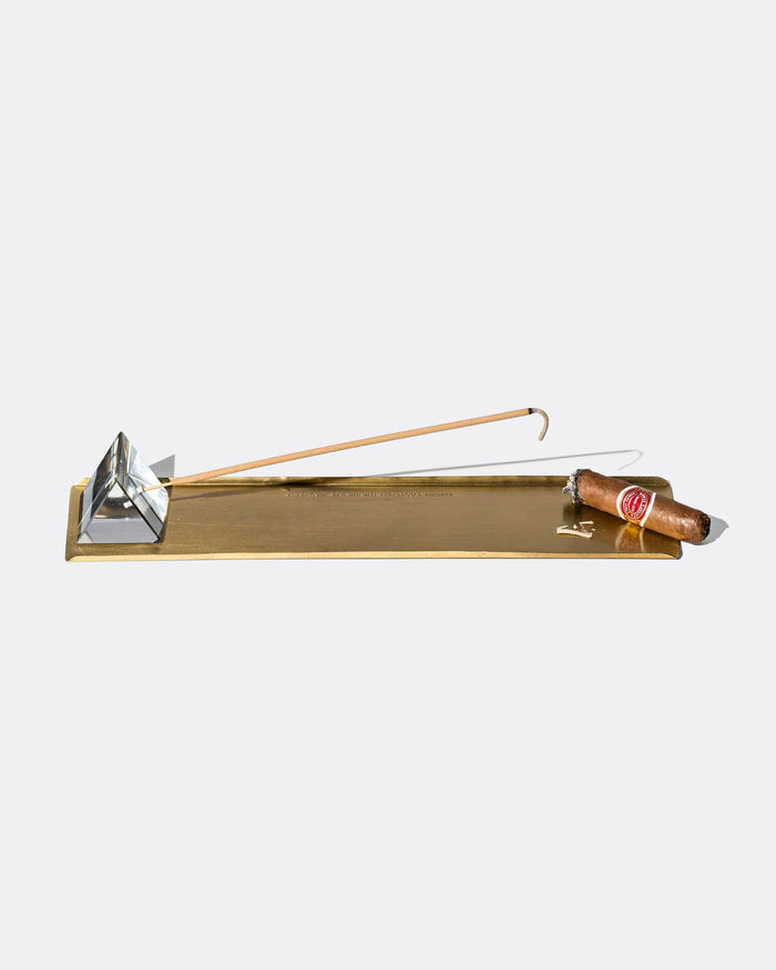 Prism Incense Holder With Brass Tray