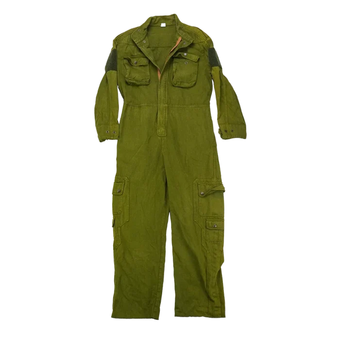 Production Made Olive Coveralls - Large, Item 1 - Film Production Used - Overalls