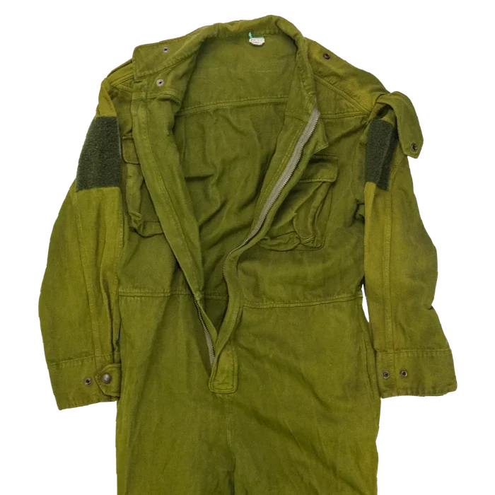 Production Made Olive Coveralls - Large, Item 3 - Film Production Used - Overalls