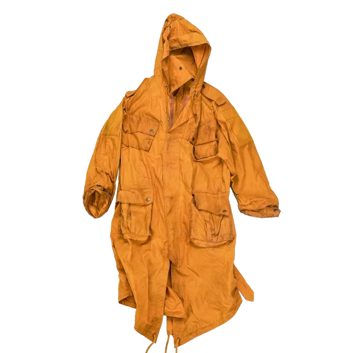 Production Made Yellow Canvas Parka with Hood - Large, Item 2 - Film Production Used - Parkas