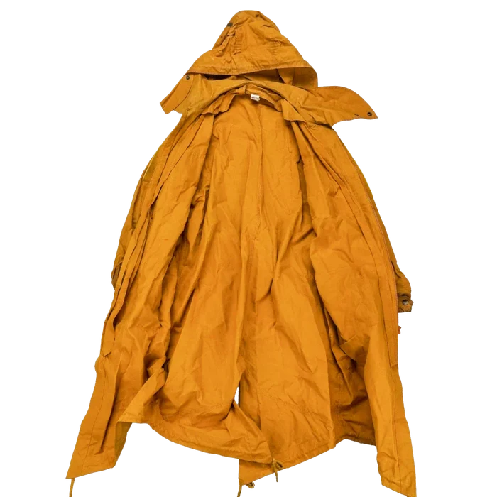 Production Made Yellow Canvas Parka with Hood - Large, Item 2 - Film Production Used - Parkas